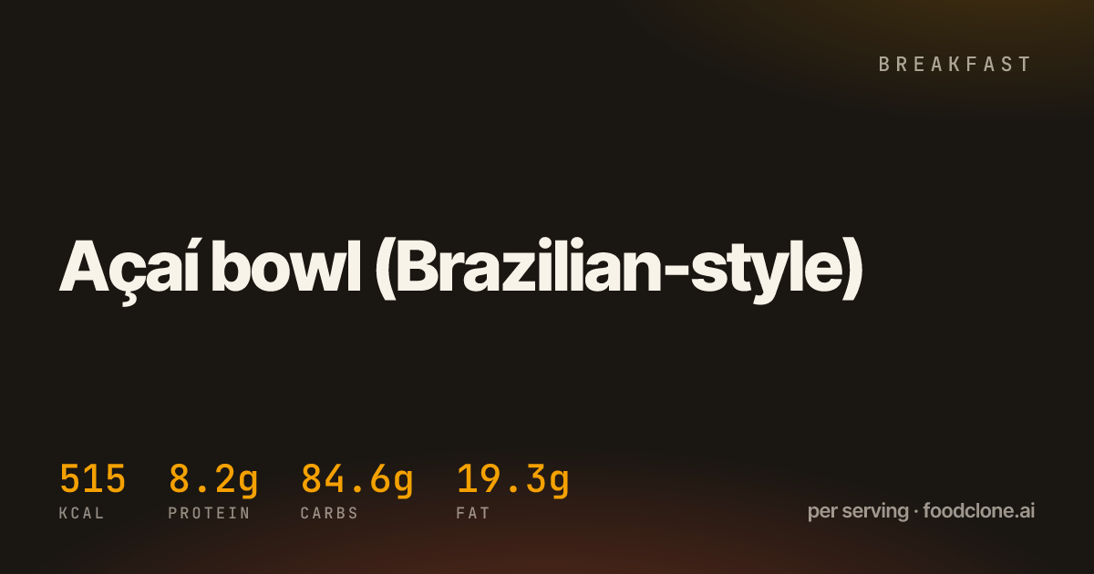 Açaí bowl (Brazilian-style)