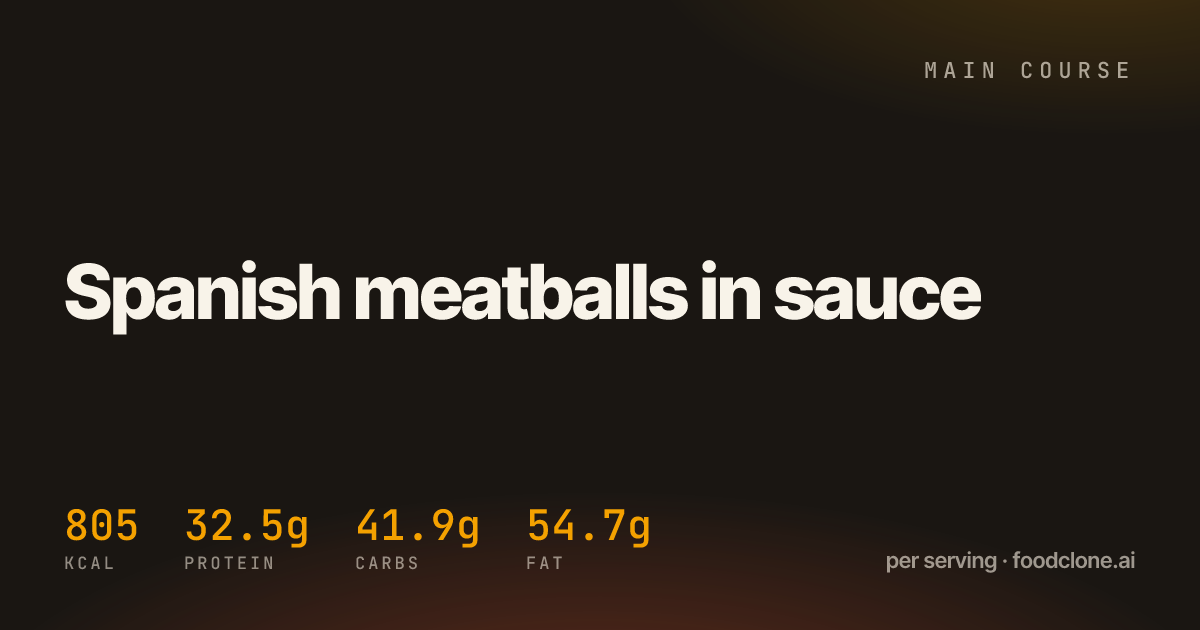 Spanish meatballs in sauce