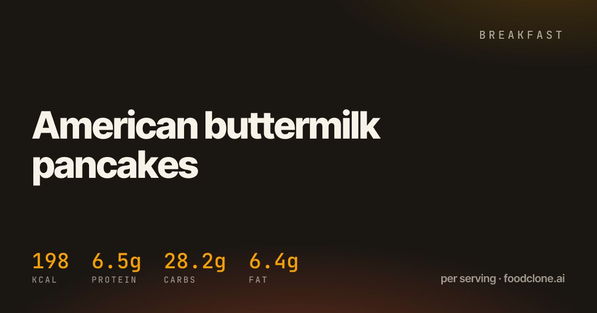 American buttermilk pancakes