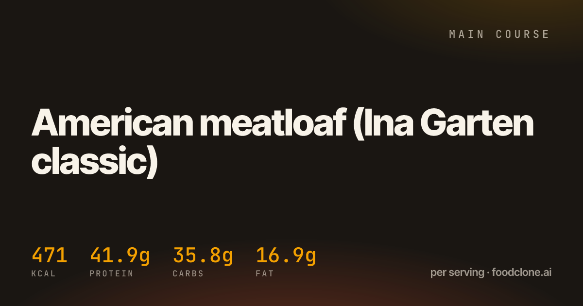 American meatloaf (Ina Garten classic)