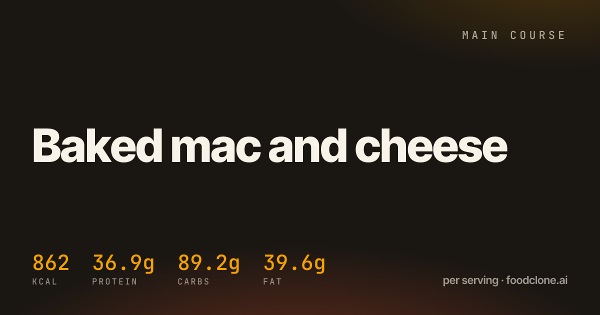 Baked mac and cheese