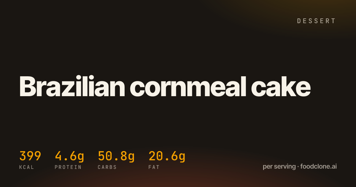 Brazilian cornmeal cake