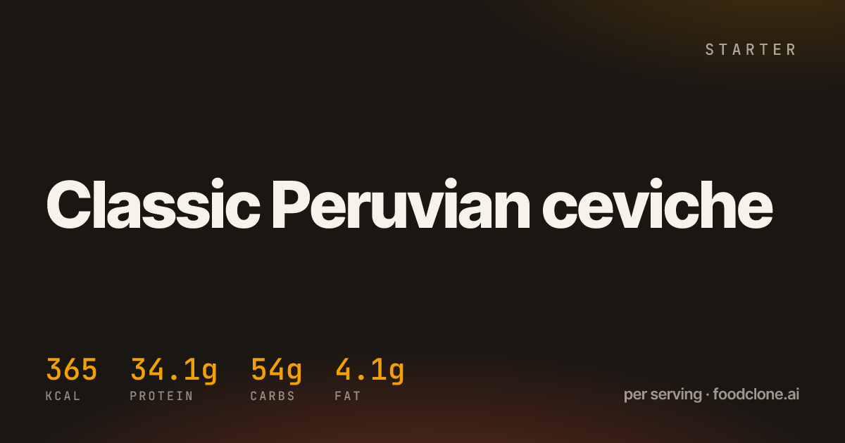 Classic Peruvian ceviche