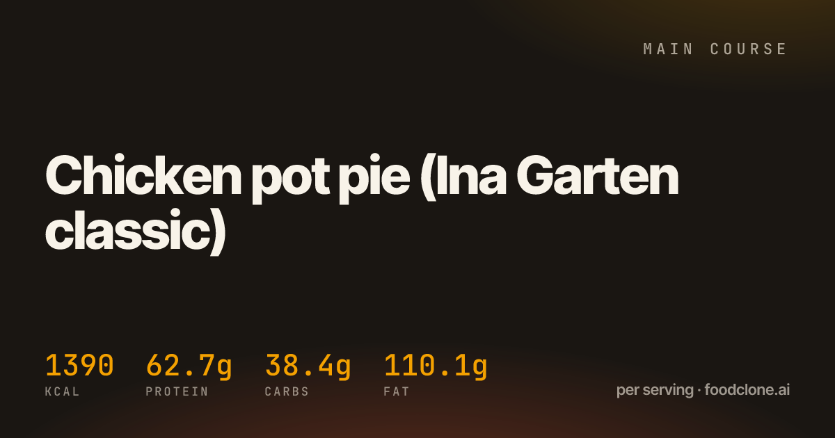 Chicken pot pie (Ina Garten classic)