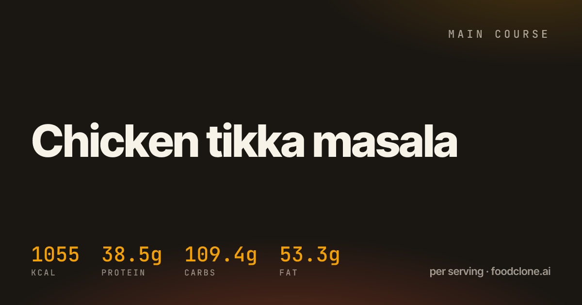 Chicken tikka masala