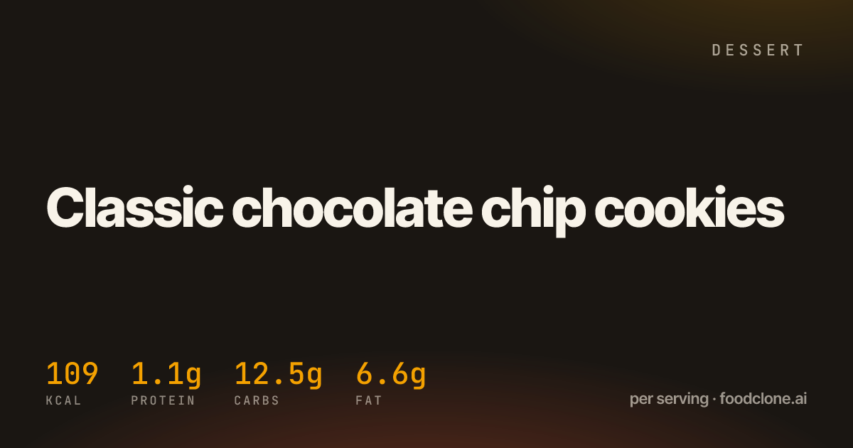 Classic chocolate chip cookies