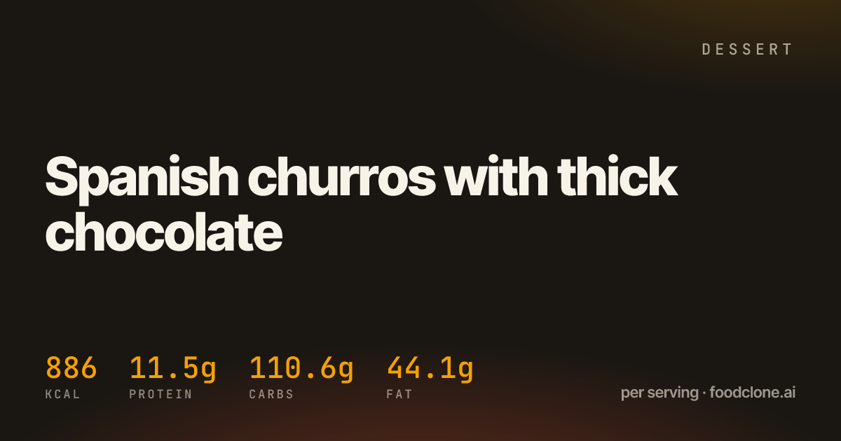Spanish churros with thick chocolate