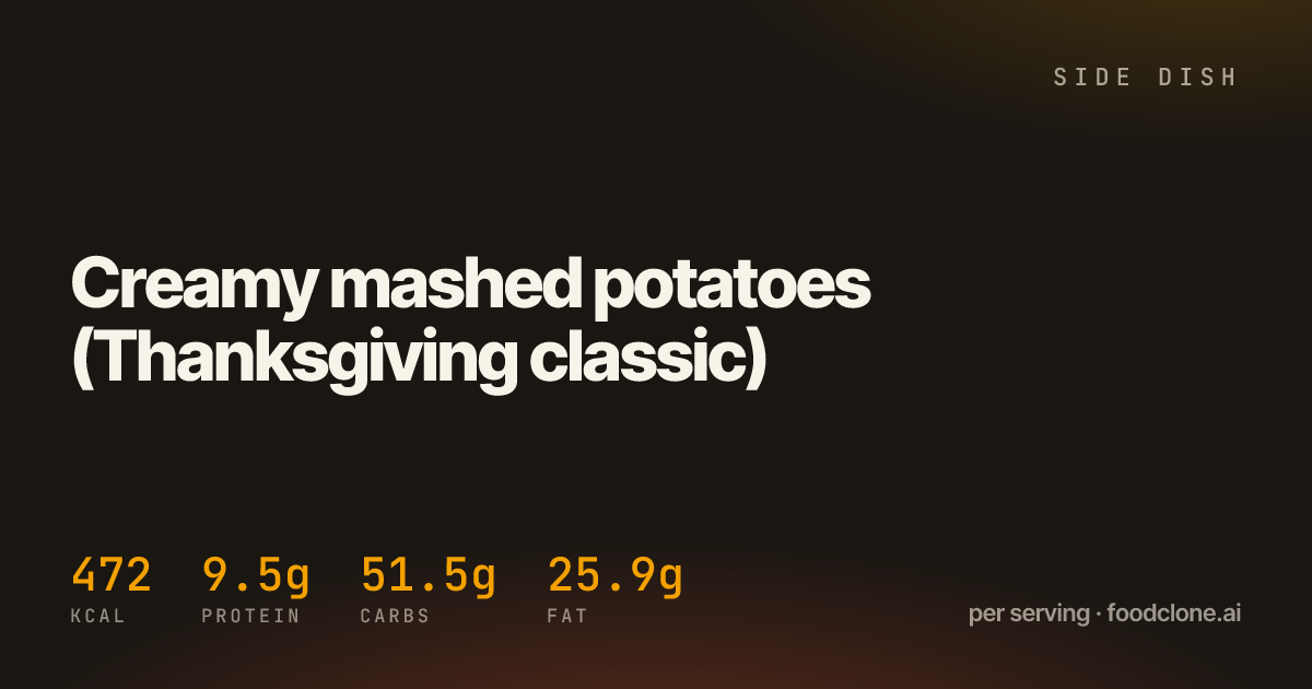 Creamy mashed potatoes (Thanksgiving classic)