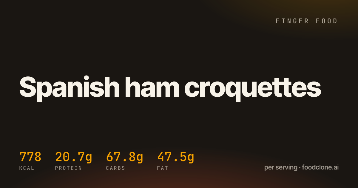 Spanish ham croquettes