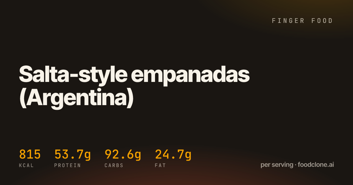 Salta-style empanadas (Argentina)