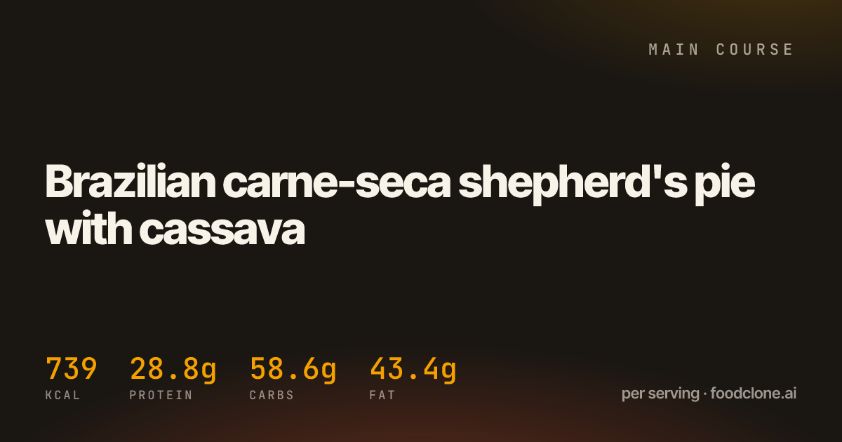 Brazilian carne-seca shepherd's pie with cassava