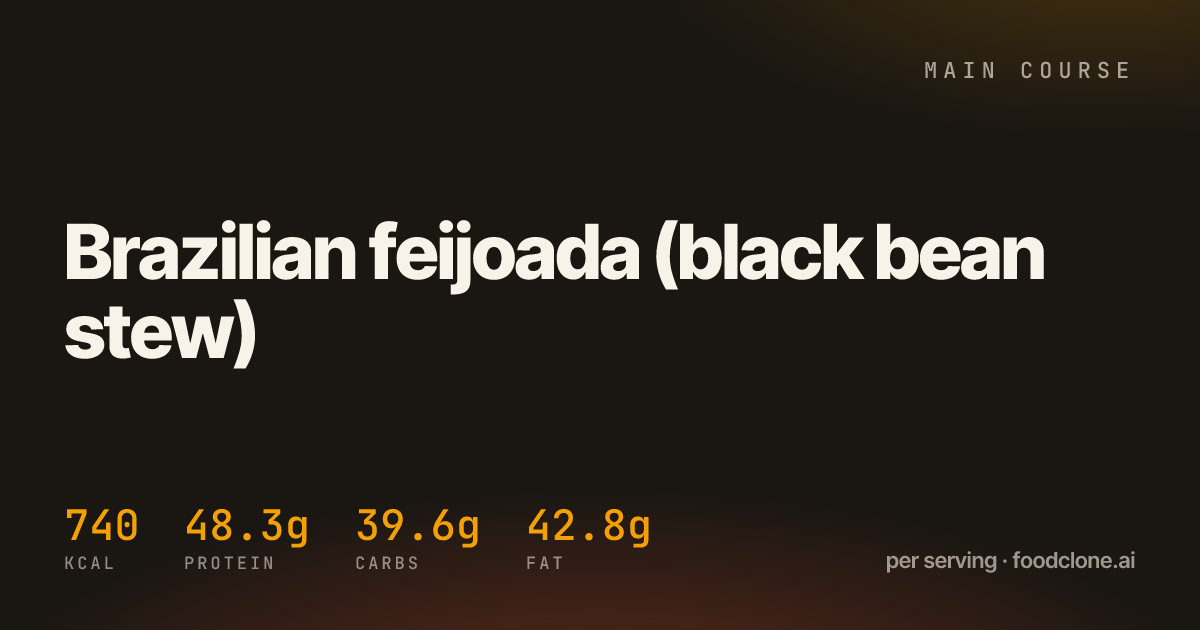 Brazilian feijoada (black bean stew)