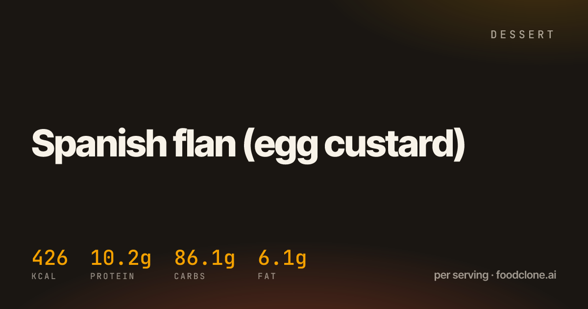 Spanish flan (egg custard)