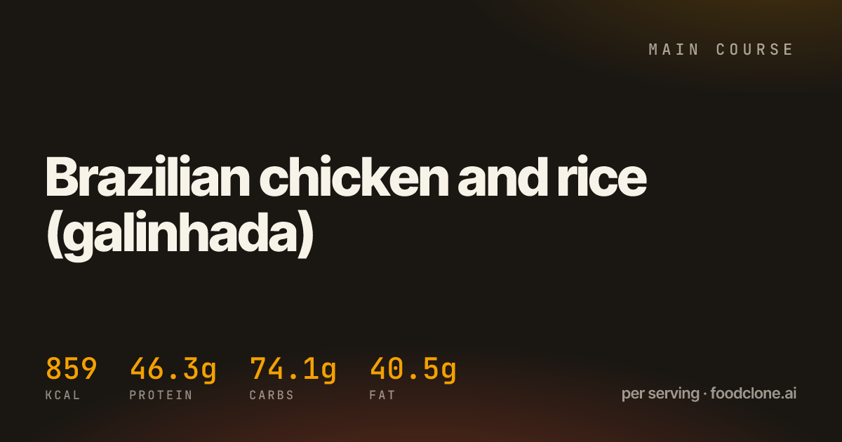 Brazilian chicken and rice (galinhada)
