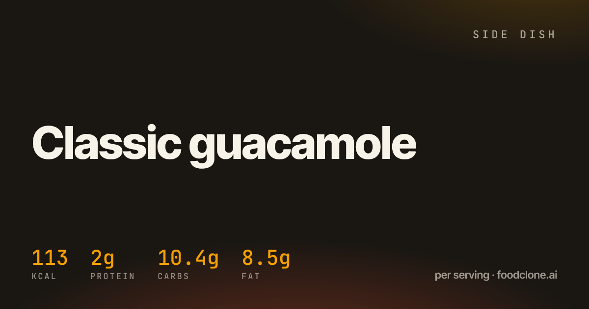 Classic guacamole
