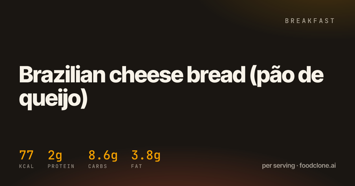 Brazilian cheese bread (pão de queijo)