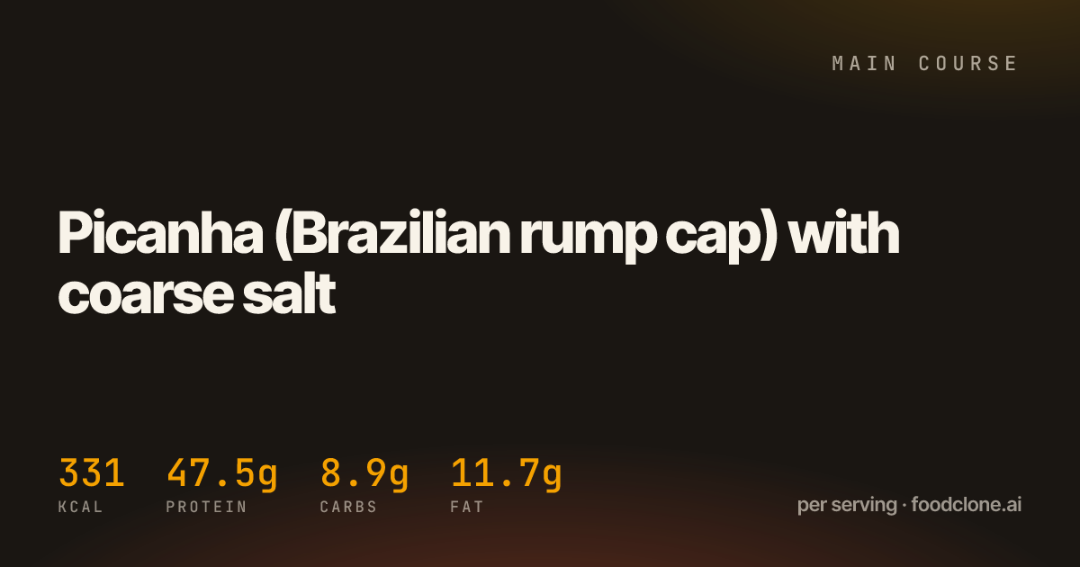 Picanha (Brazilian rump cap) with coarse salt