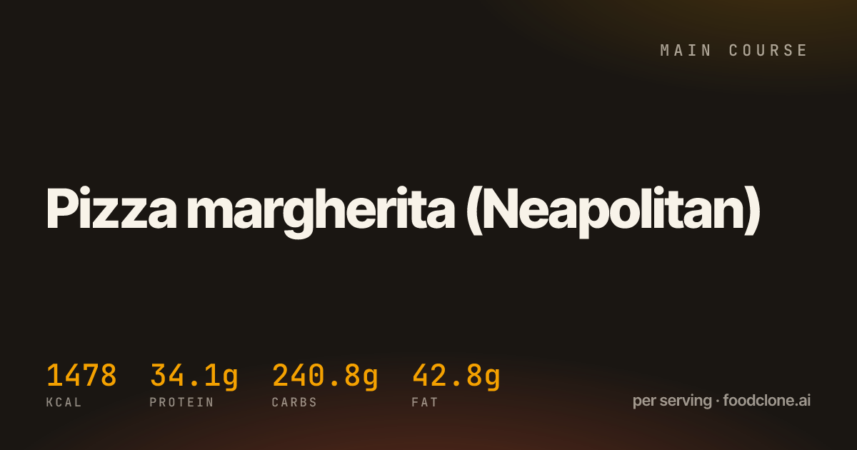Pizza margherita (Neapolitan)