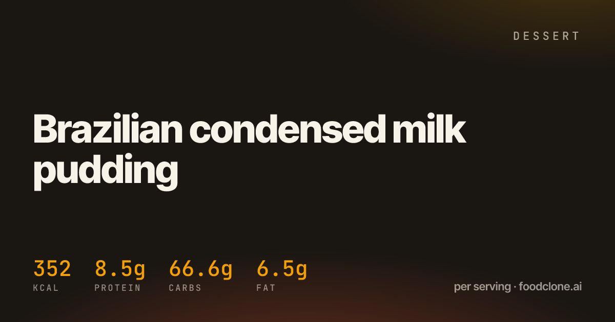 Brazilian condensed milk pudding