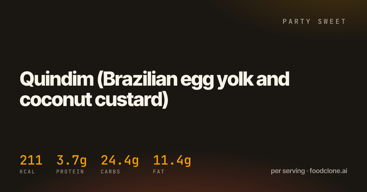 Quindim (Brazilian egg yolk and coconut custard)