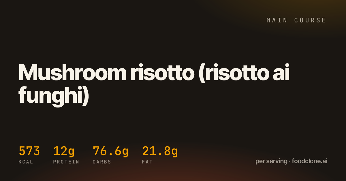 Mushroom risotto (risotto ai funghi)