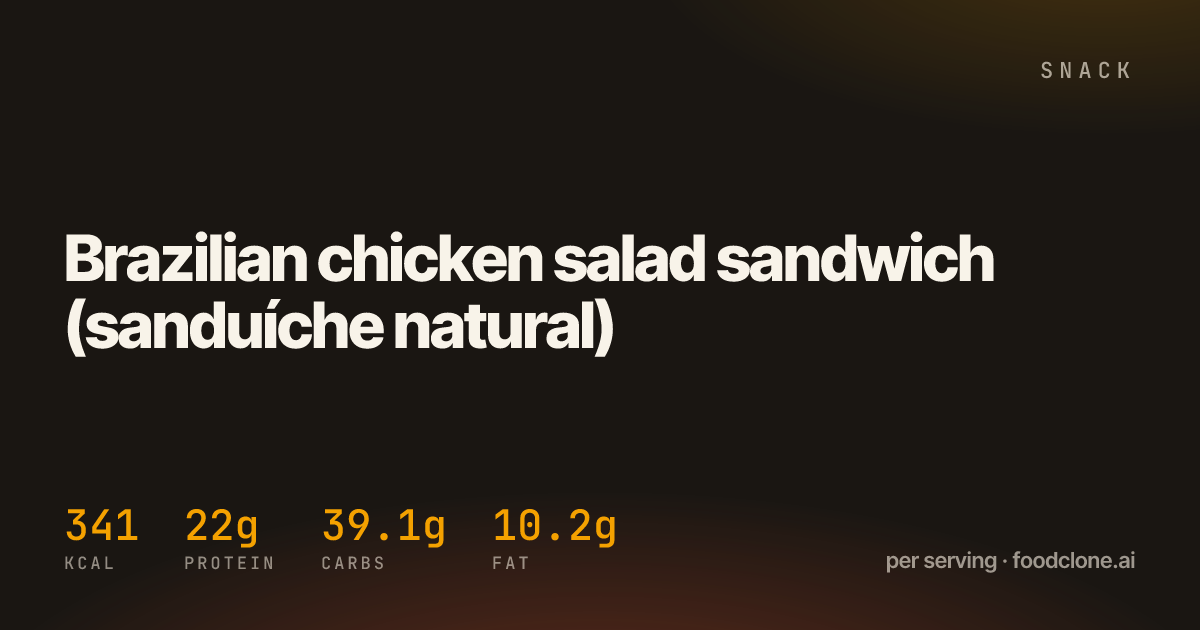 Brazilian chicken salad sandwich (sanduíche natural)