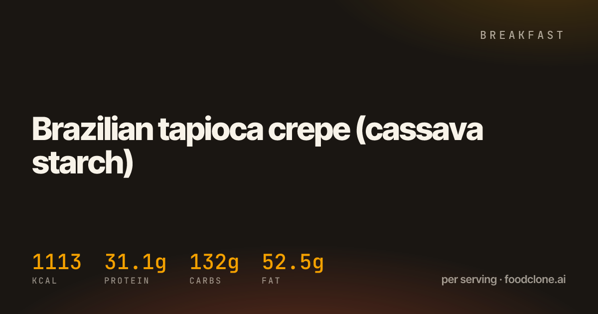 Brazilian tapioca crepe (cassava starch)