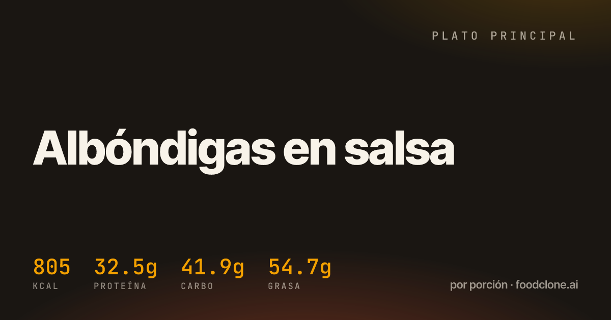 Albóndigas en salsa