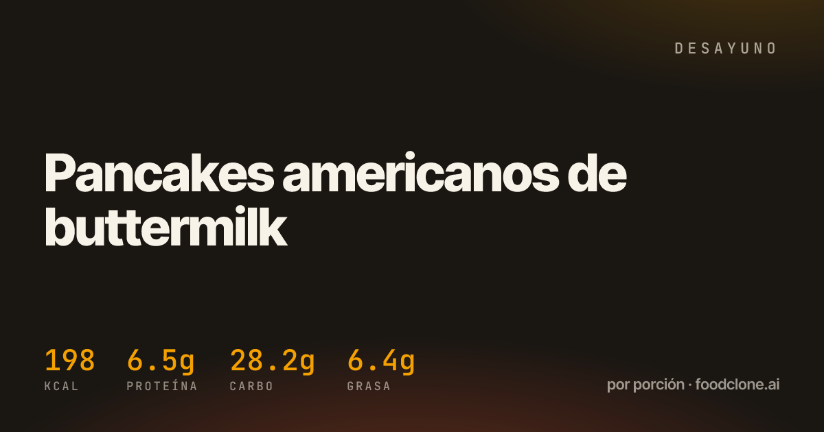 Pancakes americanos de buttermilk