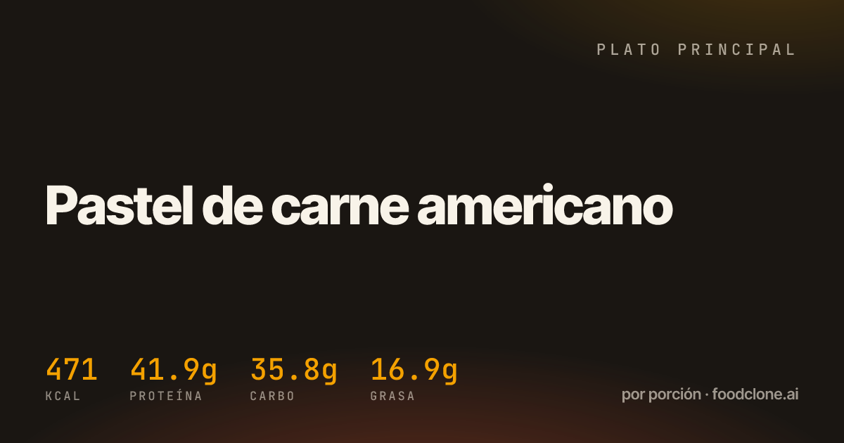 Pastel de carne americano