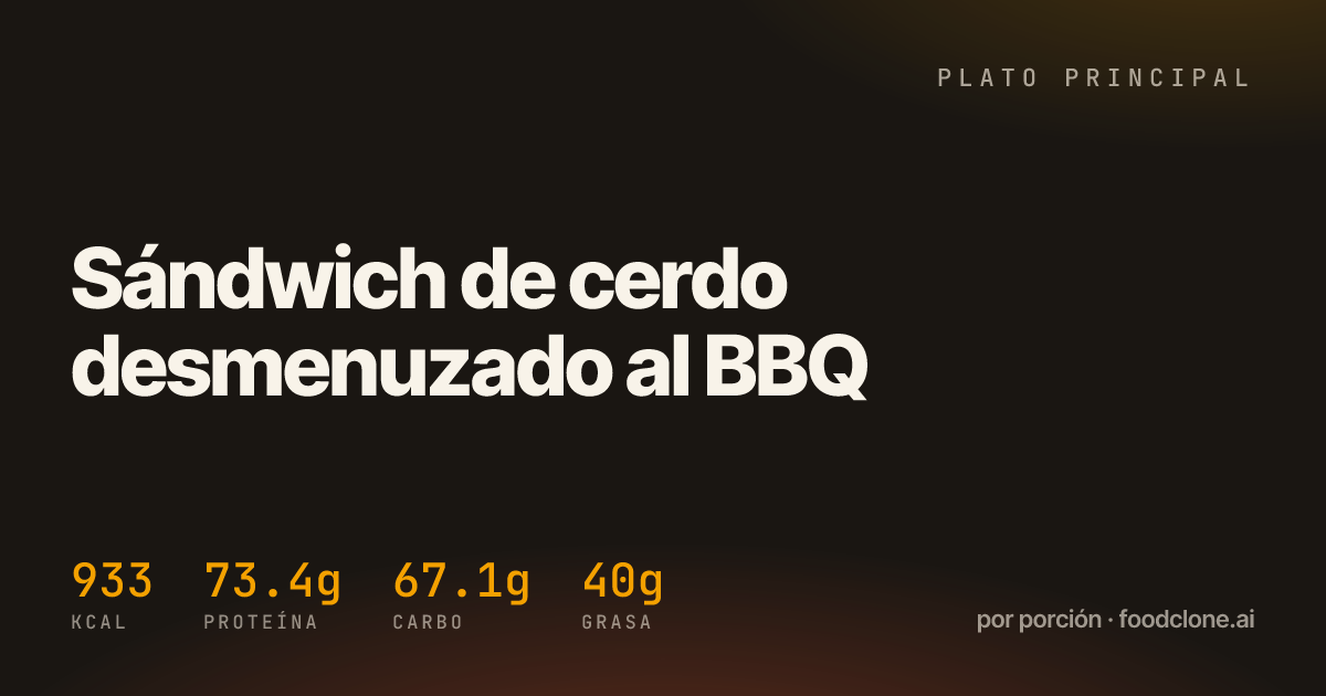 Sándwich de cerdo desmenuzado al BBQ