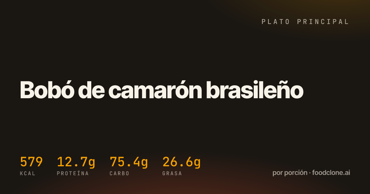 Bobó de camarón brasileño