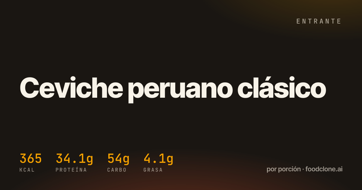 Ceviche peruano clásico
