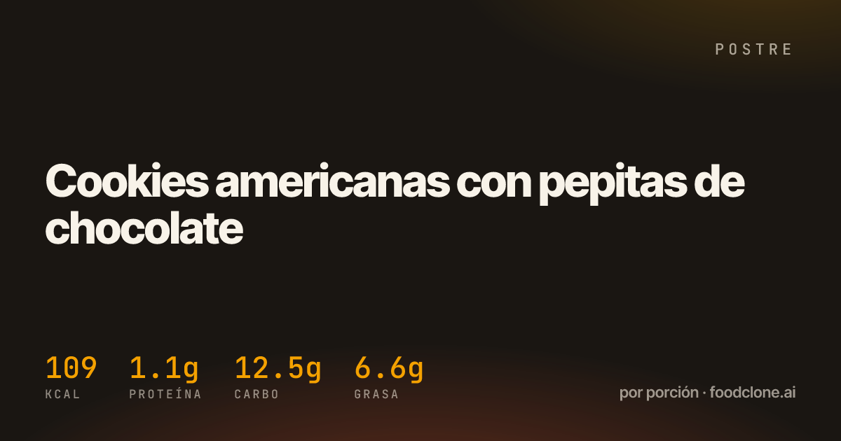 Cookies americanas con pepitas de chocolate