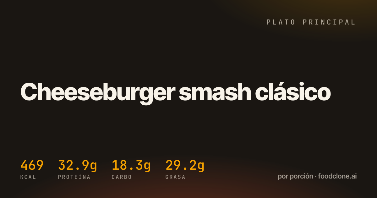 Cheeseburger smash clásico
