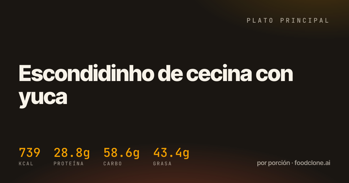 Escondidinho de cecina con yuca