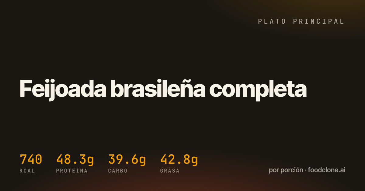 Feijoada brasileña completa