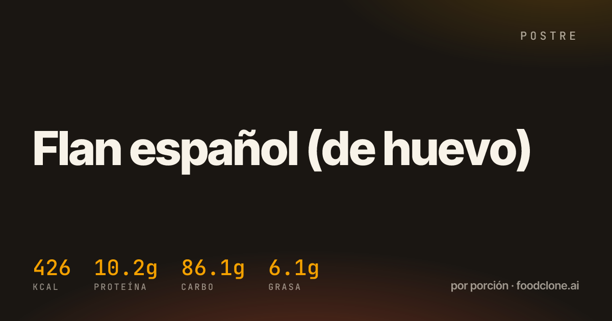 Flan español (de huevo)