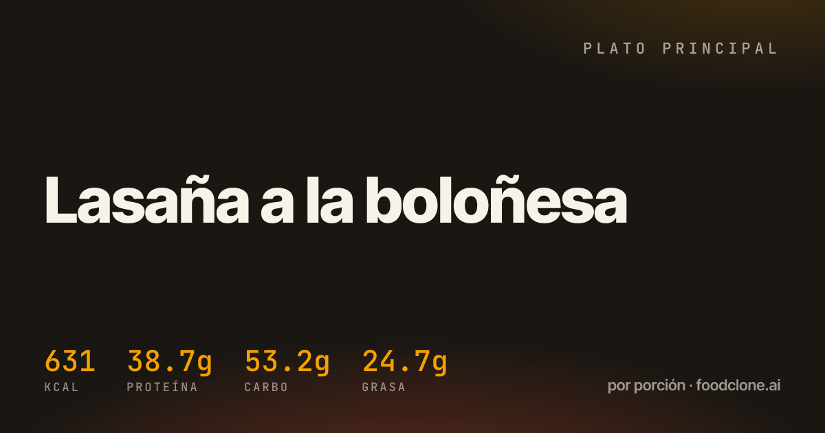 Lasaña a la boloñesa
