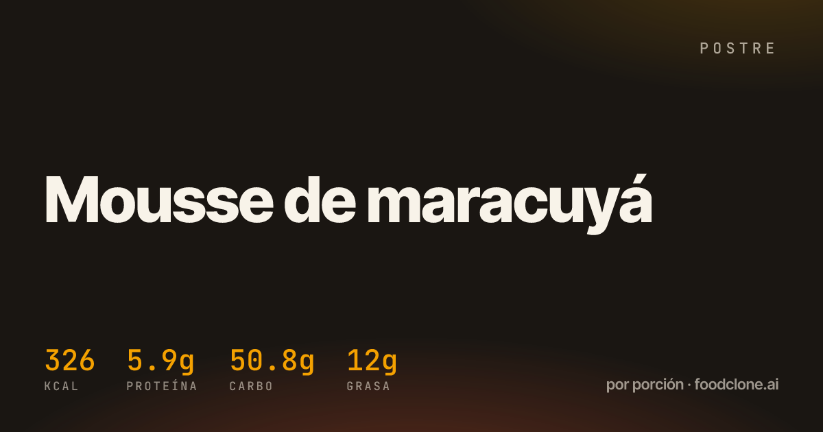Mousse de maracuyá