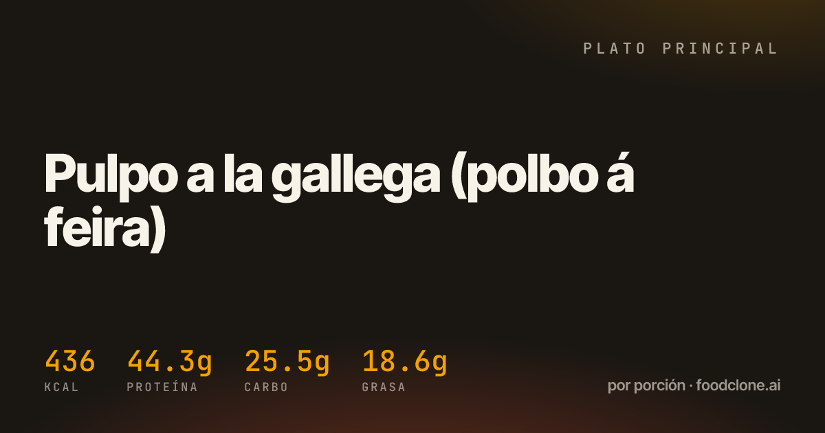 Pulpo a la gallega (polbo á feira)
