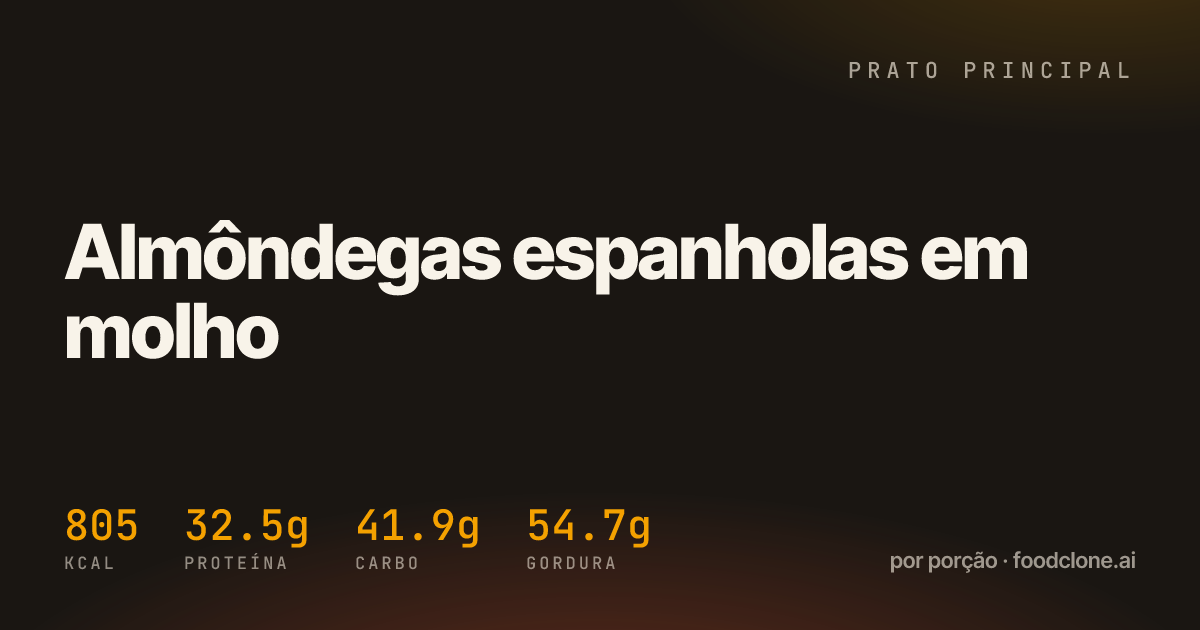 Almôndegas espanholas em molho