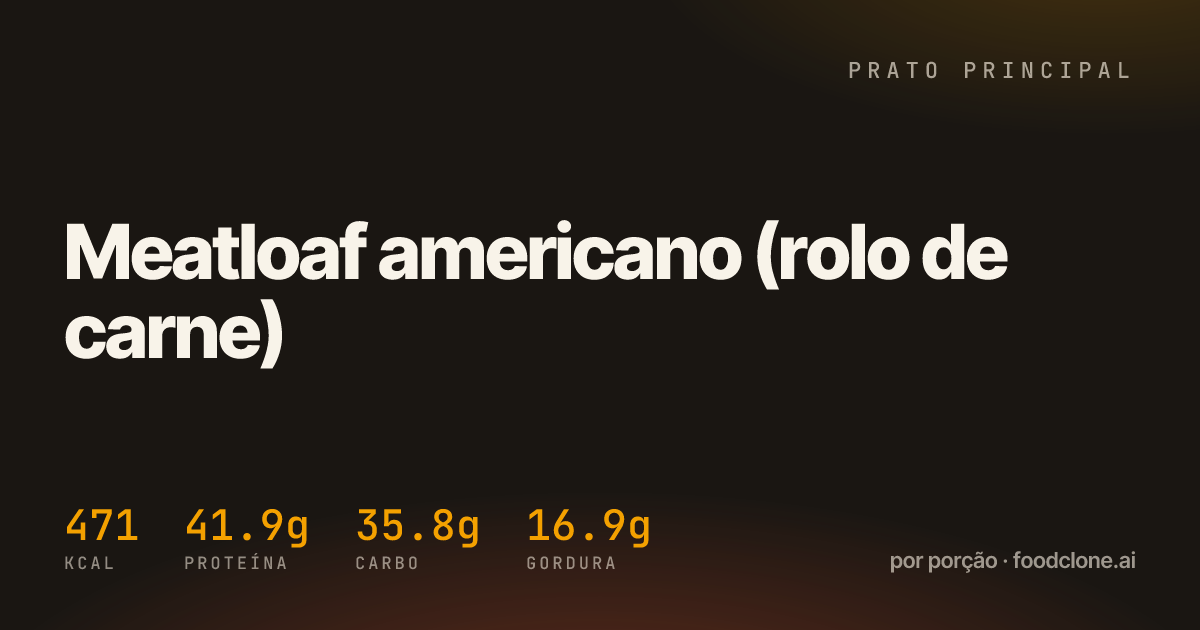 Meatloaf americano (rolo de carne)