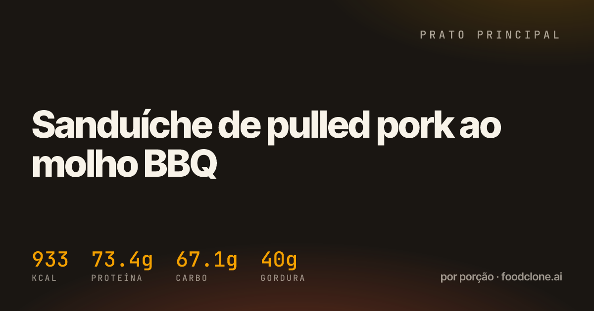 Sanduíche de pulled pork ao molho BBQ