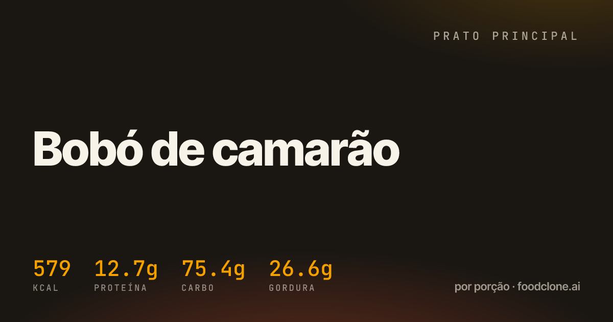Bobó de camarão
