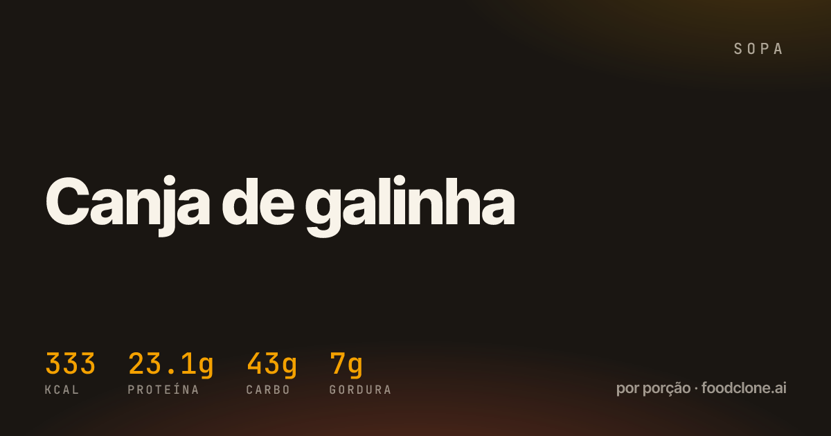 Canja de galinha