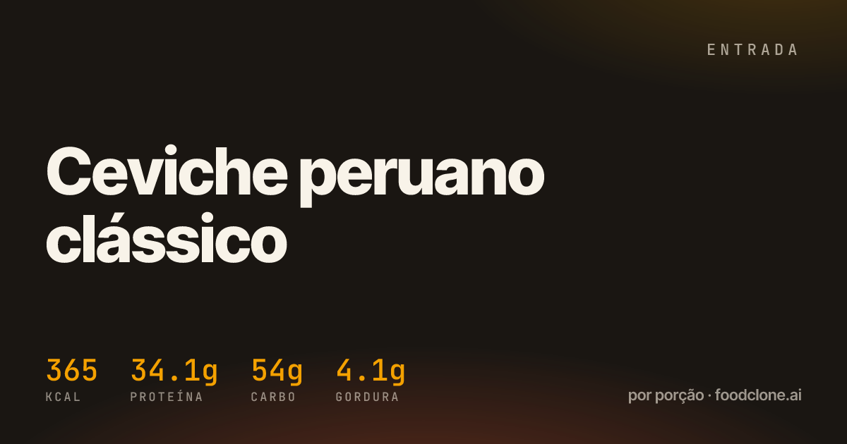 Ceviche peruano clássico