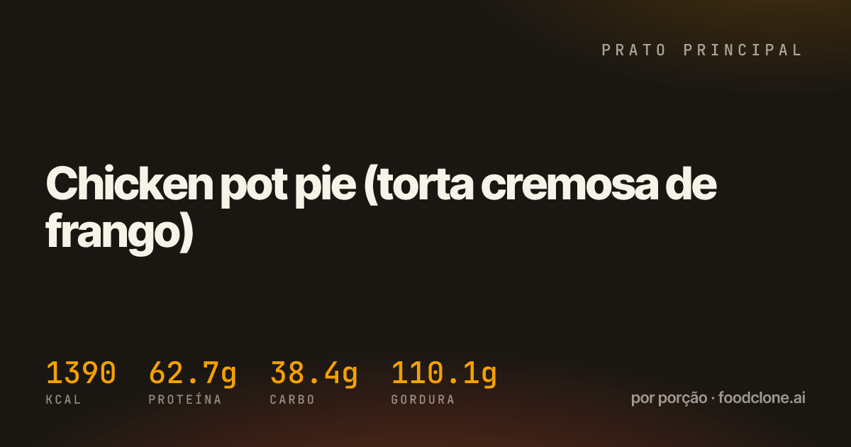 Chicken pot pie (torta cremosa de frango)