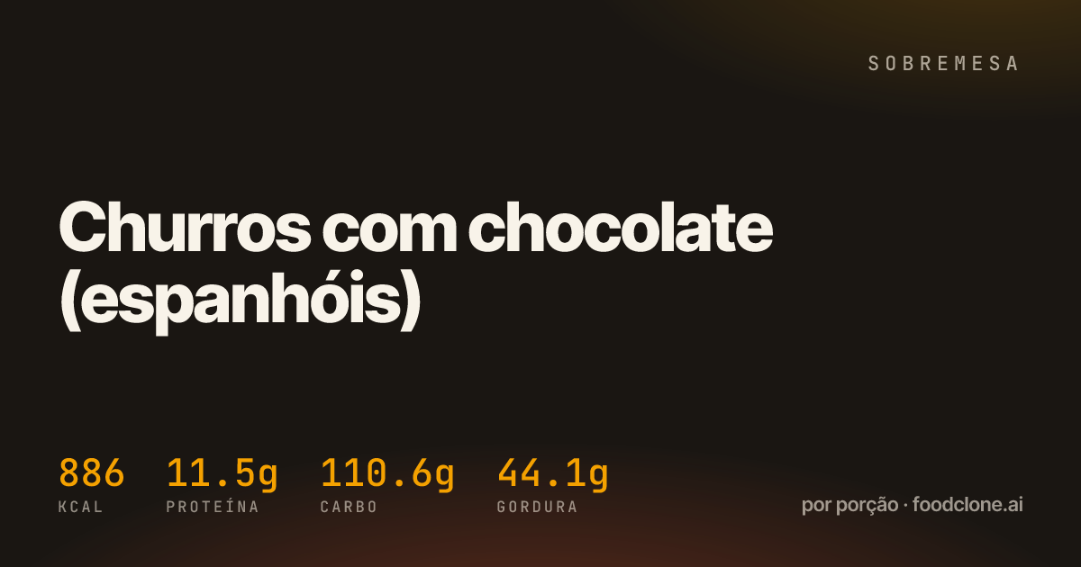 Churros com chocolate (espanhóis)