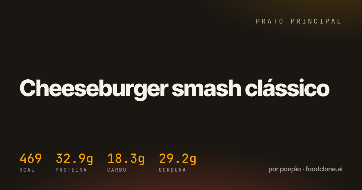 Cheeseburger smash clássico